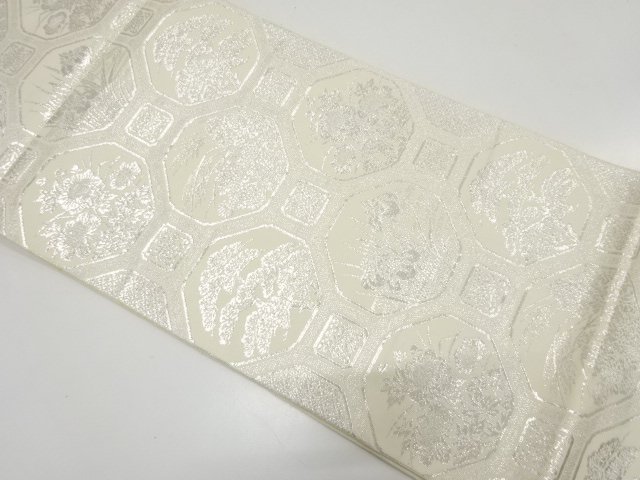 JAPANESE FUKURO OBI / WOVEN FLOWER SHOKKO PATTERN